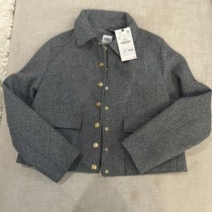 Zara Grey Jacket NWT Large